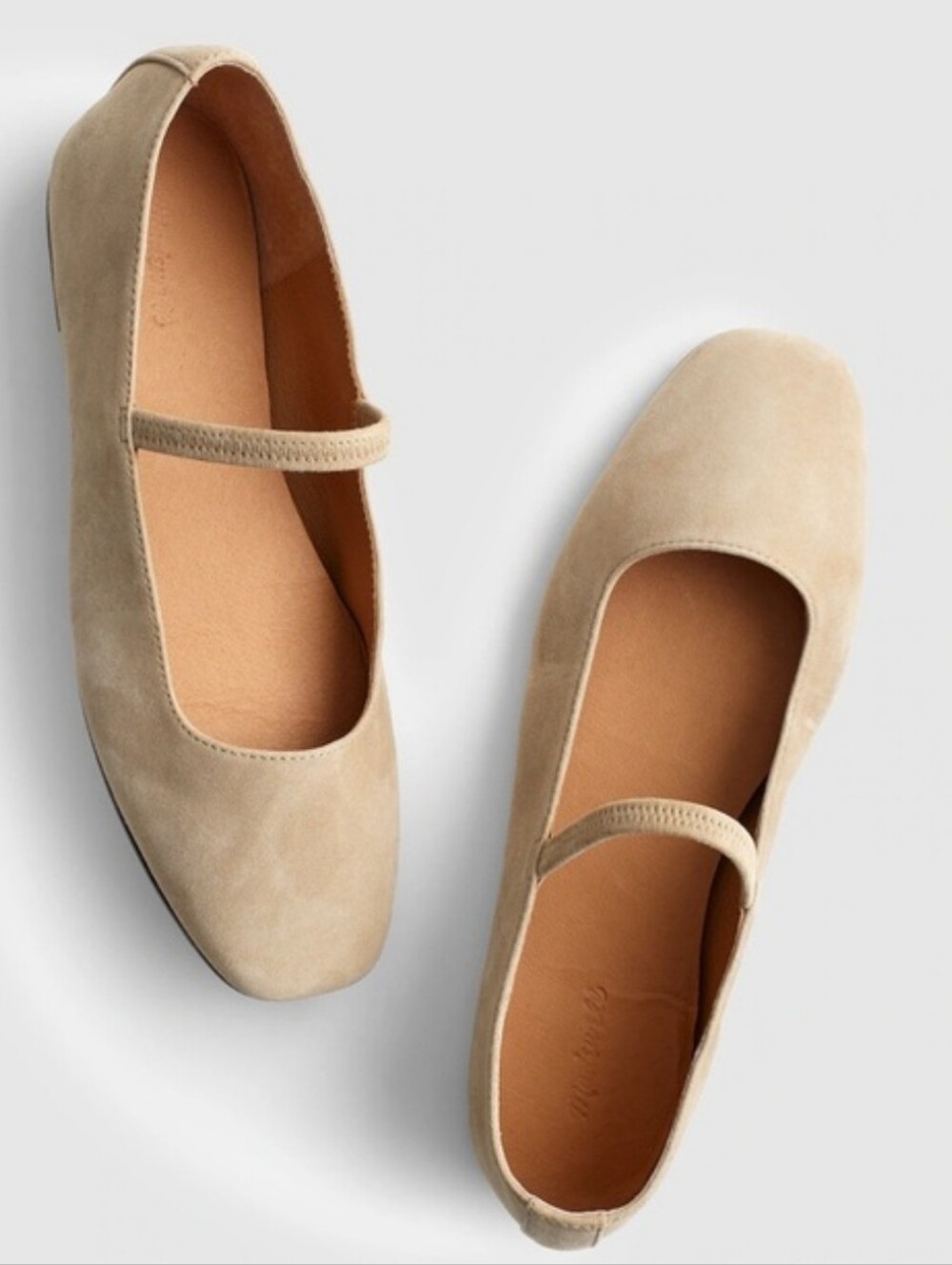 Madewell Greta Suede Ballet Flats - tan